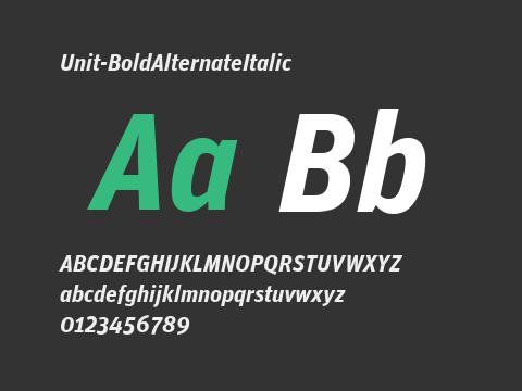 Unit-BoldAlternateItalic