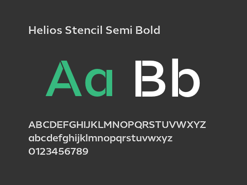 Helios Stencil Semi Bold