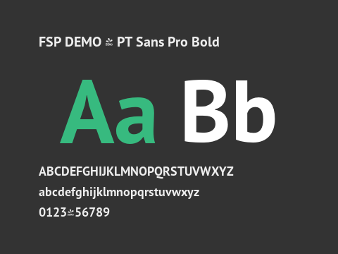 FSP DEMO - PT Sans Pro Bold