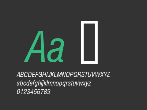 Swiss 721 Condensed Italic BT