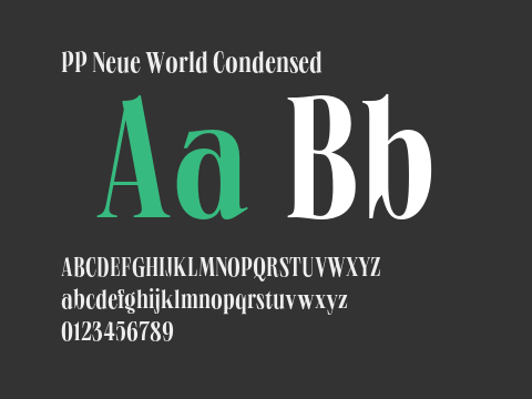 PP Neue World Condensed