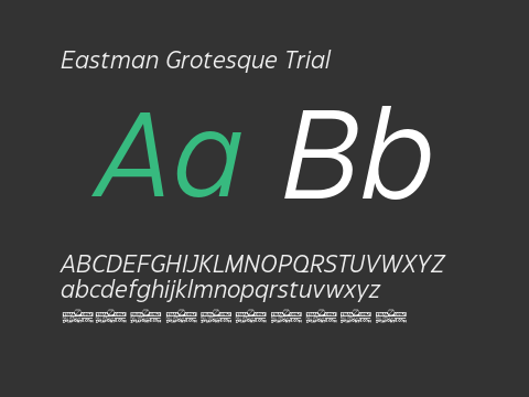 Eastman Grotesque Trial