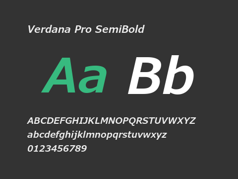 Verdana Pro SemiBold