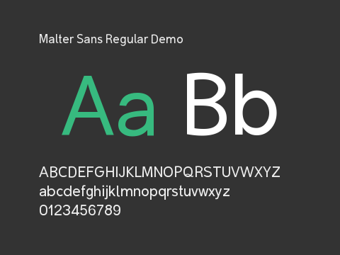 Malter Sans Regular Demo