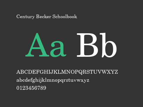 Century Becker Schoolbook