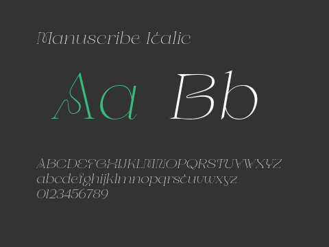 Manuscribe Italic