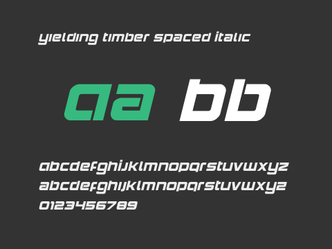 Yielding Timber Spaced Italic