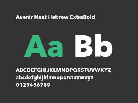 Avenir Next Hebrew ExtraBold