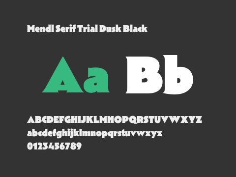 Mendl Serif Trial Dusk Black