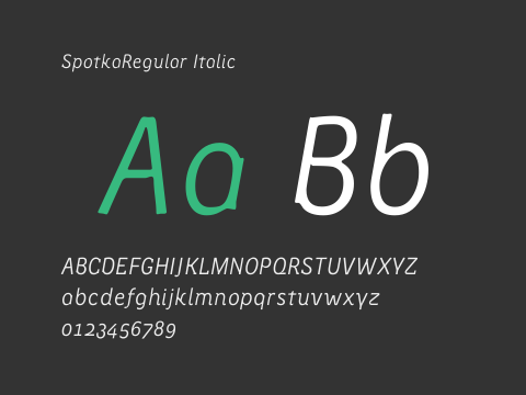 SpotkaRegular Italic