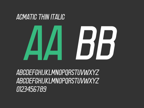 Acmatic Thin Italic