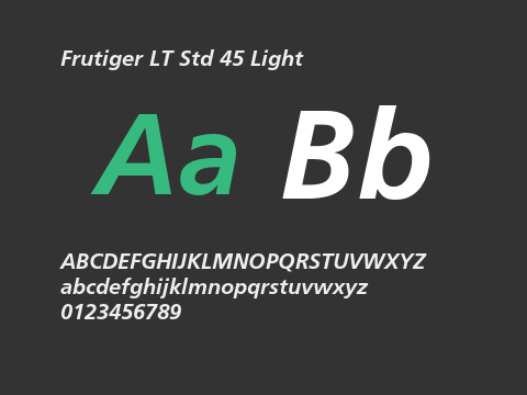 Frutiger LT Std 45 Light