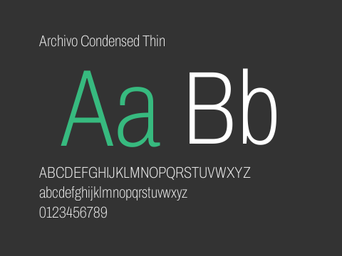 Archivo Condensed Thin