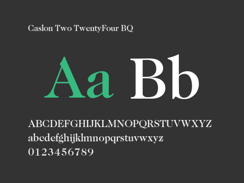 Caslon Two TwentyFour BQ