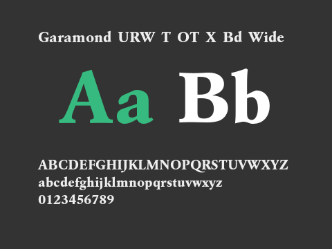 Garamond URW T OT X Bd Wide