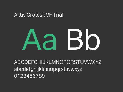 Aktiv Grotesk VF Trial