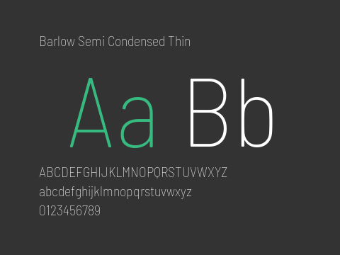 Barlow Semi Condensed Thin