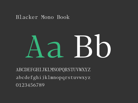 Blacker Mono Book