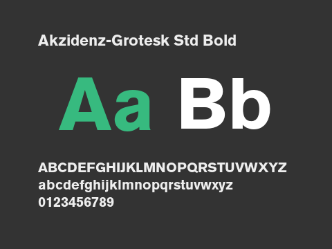 Akzidenz-Grotesk Std Bold