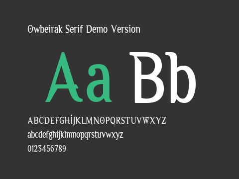 Owbeirak Serif Demo Version