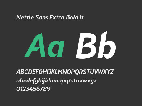 Nettle Sans Extra Bold It