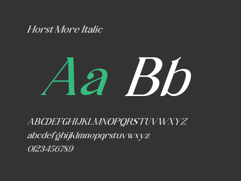 Horst More Italic