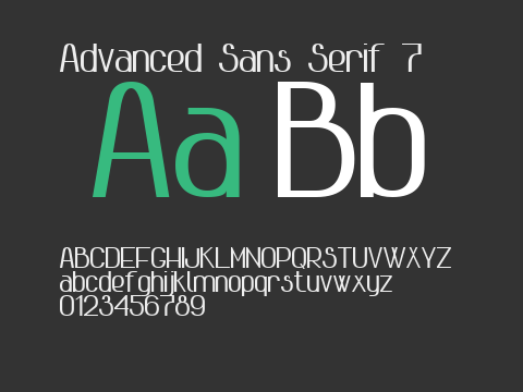 Advanced Sans Serif 7