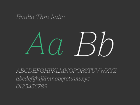 Emilio Thin Italic