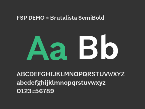 FSP DEMO - Brutalista SemiBold