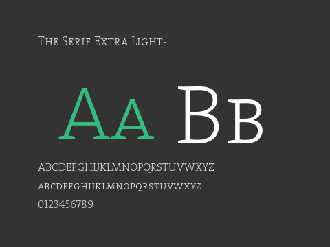 The Serif Extra Light-