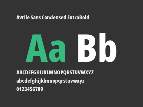 Avrile Sans Condensed ExtraBold