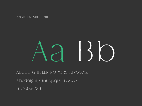 Breadley Serif Thin