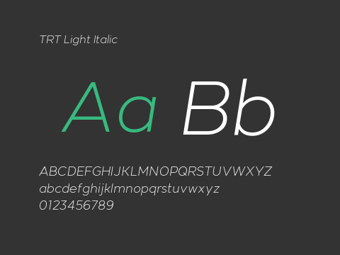 TRT Light Italic