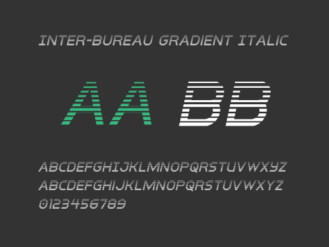 Inter-Bureau Gradient Italic