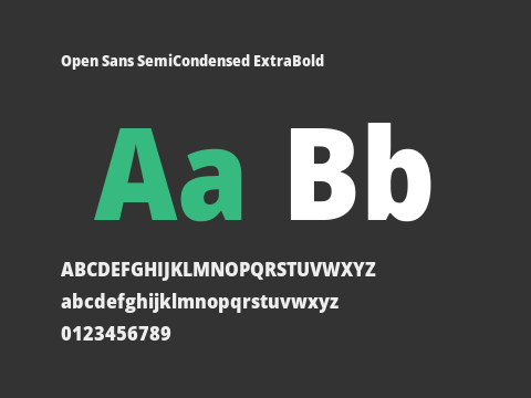 Open Sans SemiCondensed ExtraBold