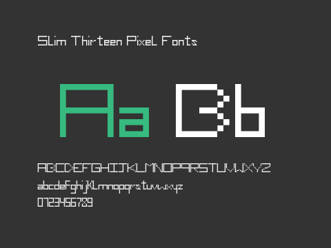 Slim Thirteen Pixel Fonts