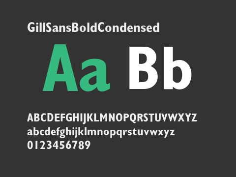 GillSansBoldCondensed