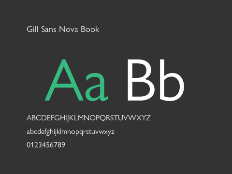 Gill Sans Nova Book