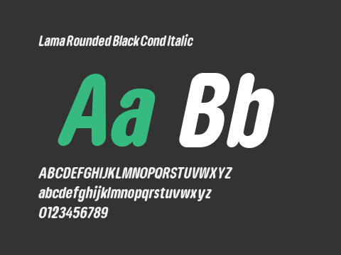 Lama Rounded Black Cond Italic