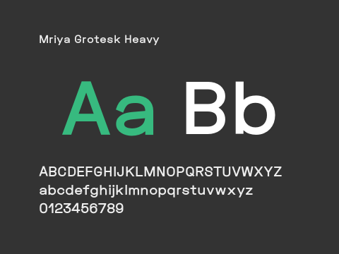 Mriya Grotesk Heavy