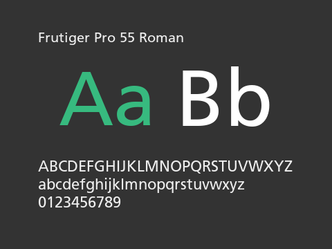 Frutiger Pro 55 Roman