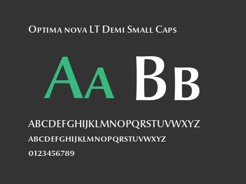 Optima nova LT Demi Small Caps