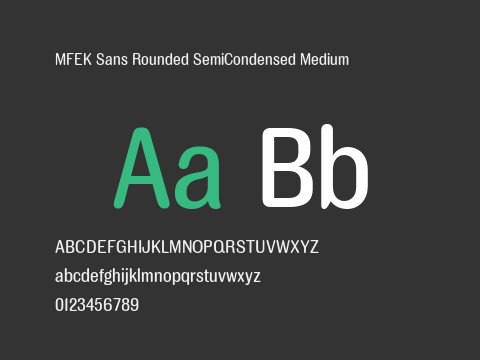 MFEK Sans Rounded SemiCondensed Medium