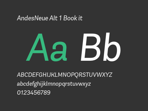 AndesNeue Alt 1 Book it