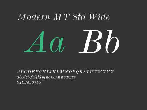 Modern MT Std Wide