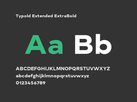 Typold Extended ExtraBold