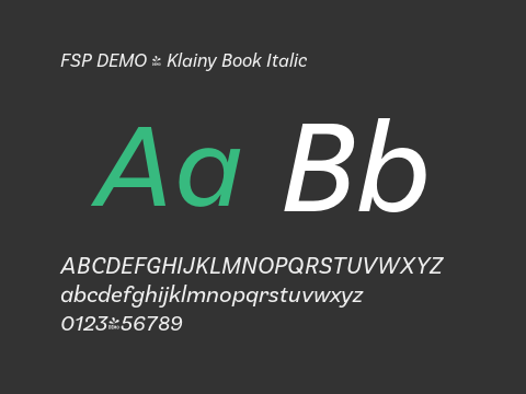 FSP DEMO - Klainy Book Italic