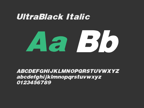 UltraBlack Italic