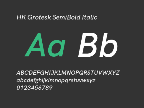 HK Grotesk SemiBold Italic