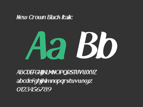 New Crown Black Italic